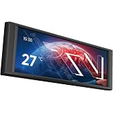 Thermalright Trofeo Vision LCD Black Edition Case Sub-Display Features a 6.86-inch Full-Color LCD Display (1280x480 Resolution) with a Magnetic Panel Screen, Supporting DIY Dynamic/Static Images