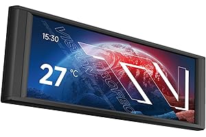 Thermalright Trofeo Vision LCD Black Edition Case Sub-Display Features a 6.86-inch Full-Color LCD Display (1280x480 Resolution) with a Magnetic Panel Screen, Supporting DIY Dynamic/Static Images