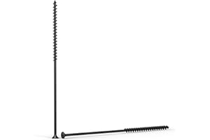 Qualihome #10 Coarse Thread Sharp Point Drywall Screw with Phillips Drive #2 Bugle Head, 1 Lb/Pound, Black, Ideal Screw for Drywall Sheetrock, Wood and More (6 Inch)