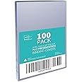Binditek 100 Pack 8mil PVC Clear Binding Presentation Covers, Letter Size, 8.5 x 11 Inches, Square Corners, Un-Punched, Office Supplies