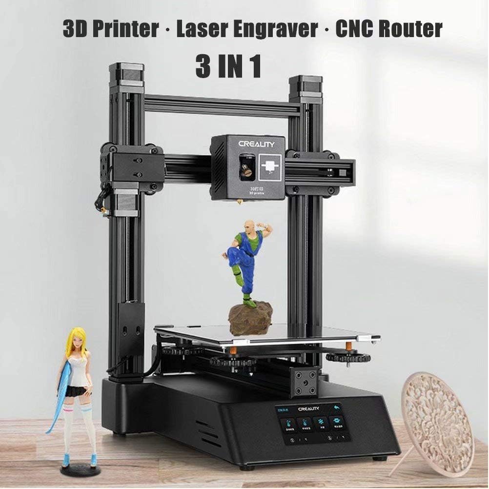 3D Bazaar Creality 3 in 1 CP-01 3D Printer Engraving Machine CNC Router Milling Machine Wooden DIY Carving Engraver Tool