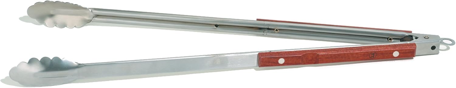 Outset QB22 Locking, 1 EA, Rosewood Tongs Extra Long 22" : Extra Long Metal Tongs : Garden & Outdoor
