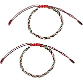 2pcs Palestine Bracelets, Adjustable Handmade Palestine Flag Bracelet Palestine String Bracelet Thick-Styled Braided Bracelet Rope Wrap Wristband for Men Women