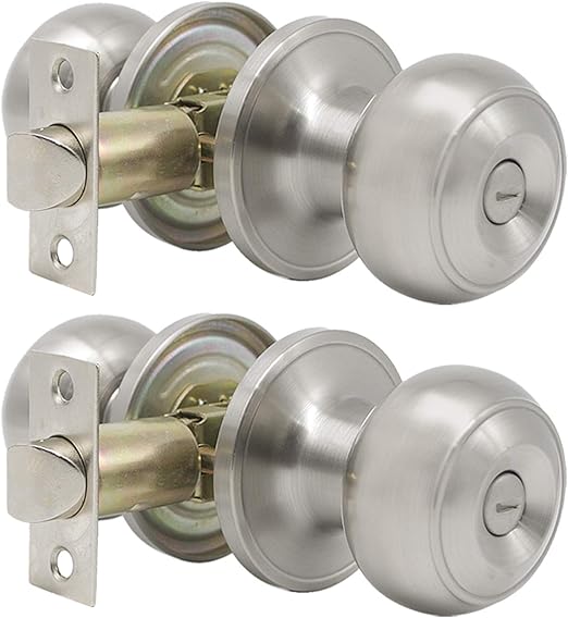 Doors Door Hardware Orb Nickel Ball Crystal Door Handles Interior Door Lock Privacy Passage Knobs Home Garden