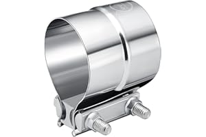 EVIL ENERGY 3.0'' Exhaust Clamp, Lap Joint Band Clamp Stainless Steel for Pipes, Mufflers, Catalytic Converters (1PCS, 3.0 inch)