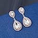 Rhinestone Crystal Teardrop Drop Dangle Earrings for Women Girls, Gold Plated Women's Bridal Wedding Party Bridesmaid Prom Jewelry