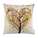 HOSL 4 Pack Square Sofa Decorative Throw Pillow Insert, 18 x 18 Inch