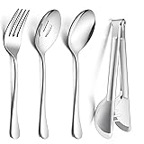 E-far Large Serving Utensils Set of 8, Stainless