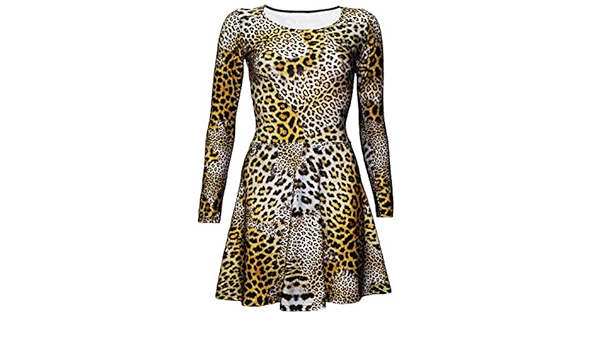 leopard figure layer dress