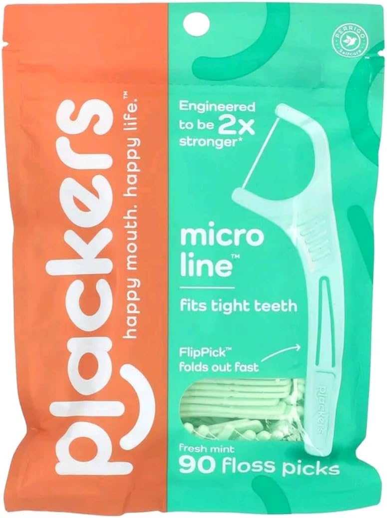Plackers Dental Flossers Micro Mint 90 Count