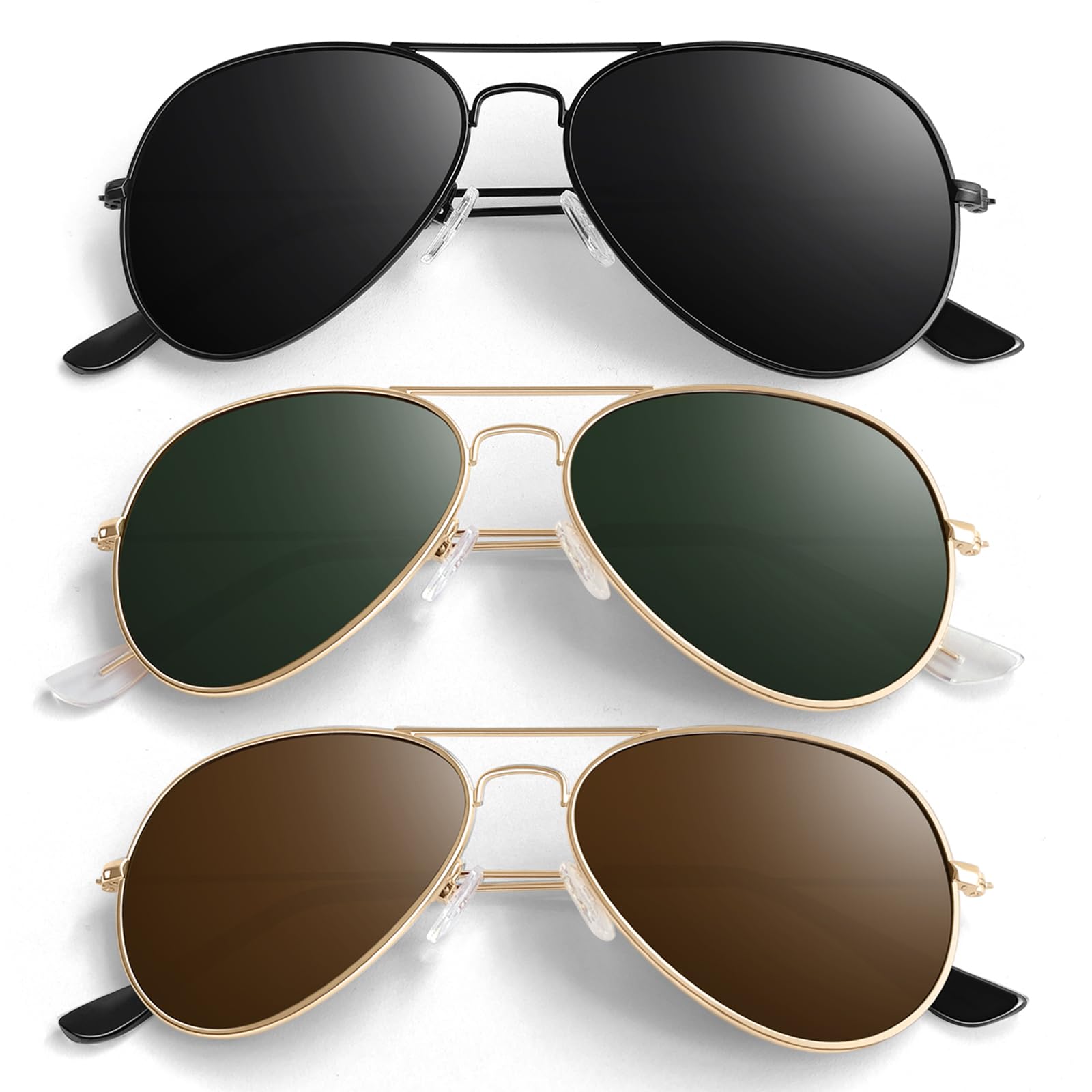 ANZIW Pilot Sunglasses for Men Women,Lightweight Metal Frame,Polarized UV400 Protection Sun Glasses