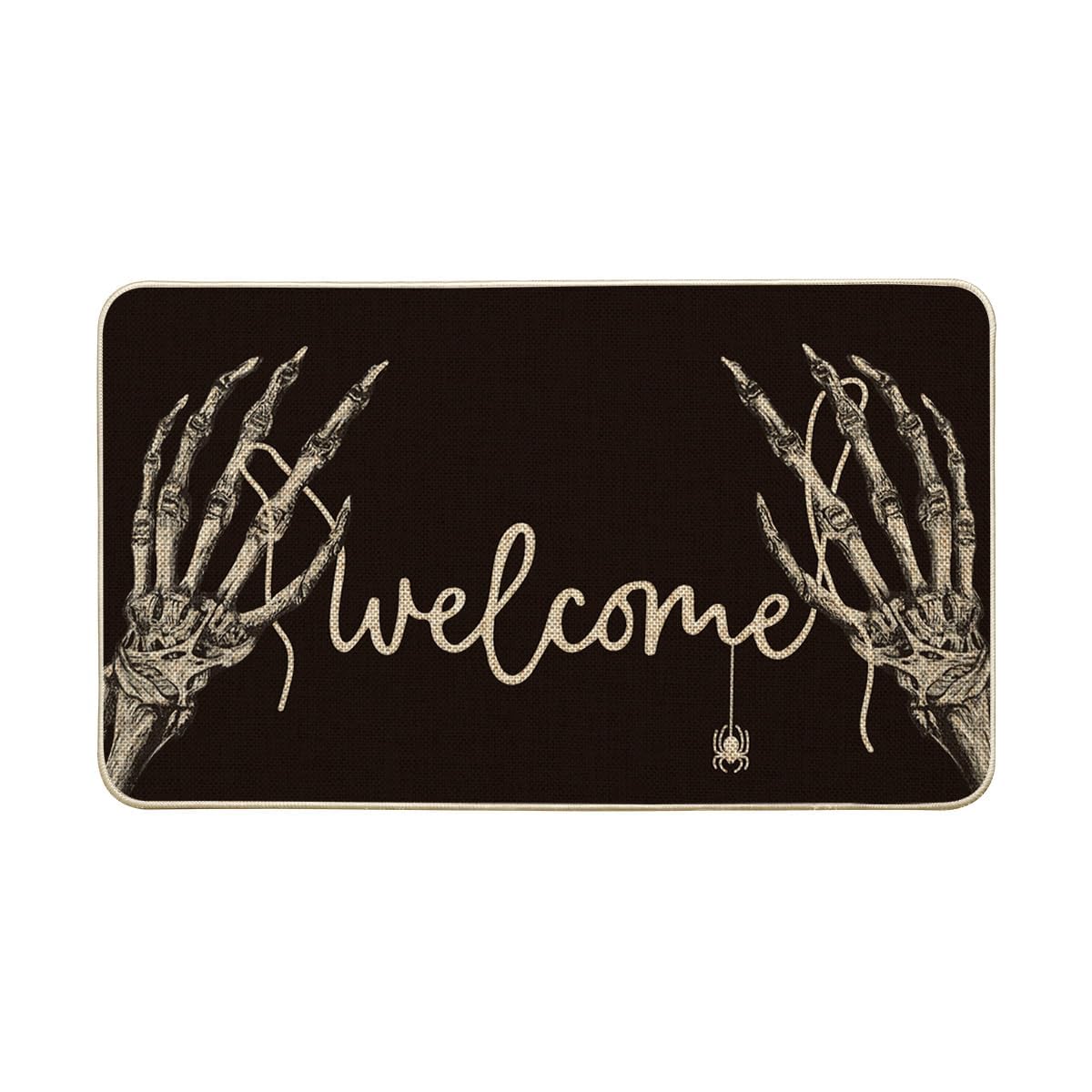 Photo 1 of Artoid Mode Hand Bone Halloween Welcome Doormat, Home Decor Low-Profile Switch Rug Door Mat Floor Mat for Indoor Outdoor 17x29 Inch