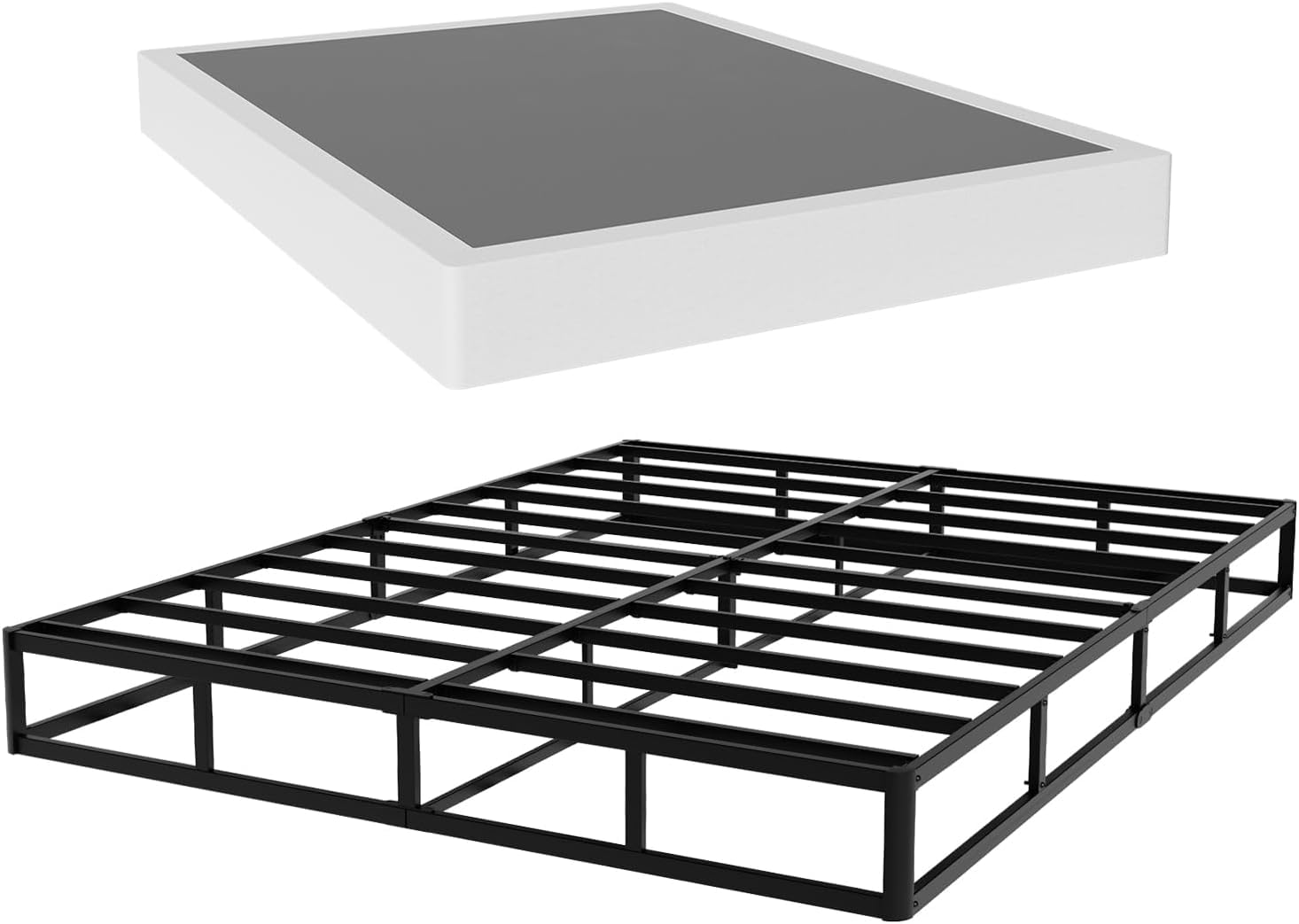 Photo 1 of ***MISSING COVER***INCLUDES METAL STRUCTURE ONLY*** YORMDMO 7 Inch Full Box Springs, Low Profile Box Spring Only for Full Bed, Heavy Duty Metal Mattress Foundtion with Fabric Cover, Easy Assembly, Noise-Free
