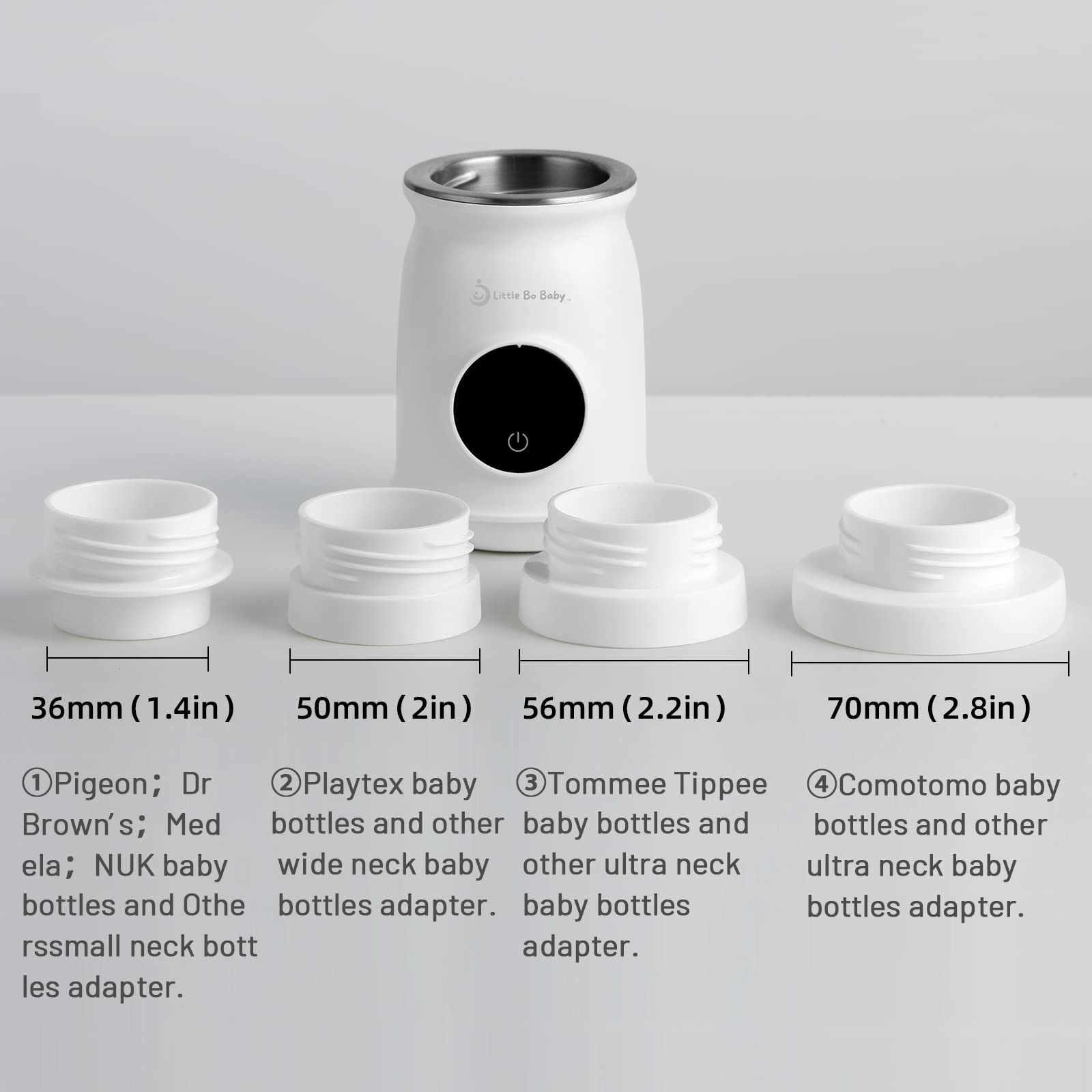 Little Bo Baby Bottle Adapter, Portable Bottle Warmer Adapter for Playtex Ventaire Baby Bottle Adapter -50MM