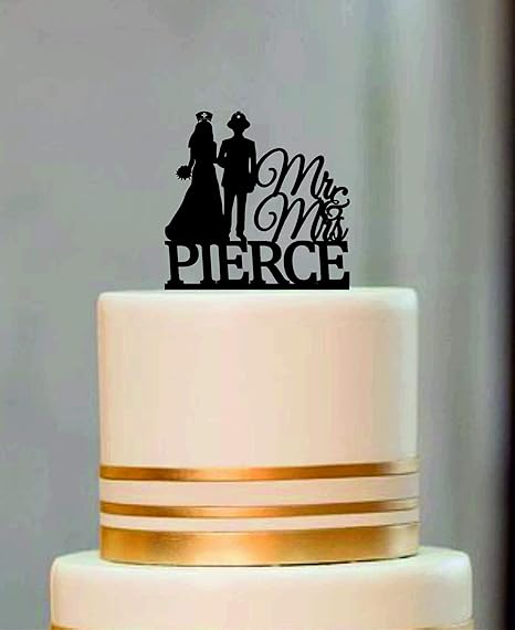 Decoration De Gateau De Mariage Personnalisable Avec Infirmiere Et Pompier Pour Gateau De Mariage Mr Et Mrs Amazon Fr Cuisine Maison