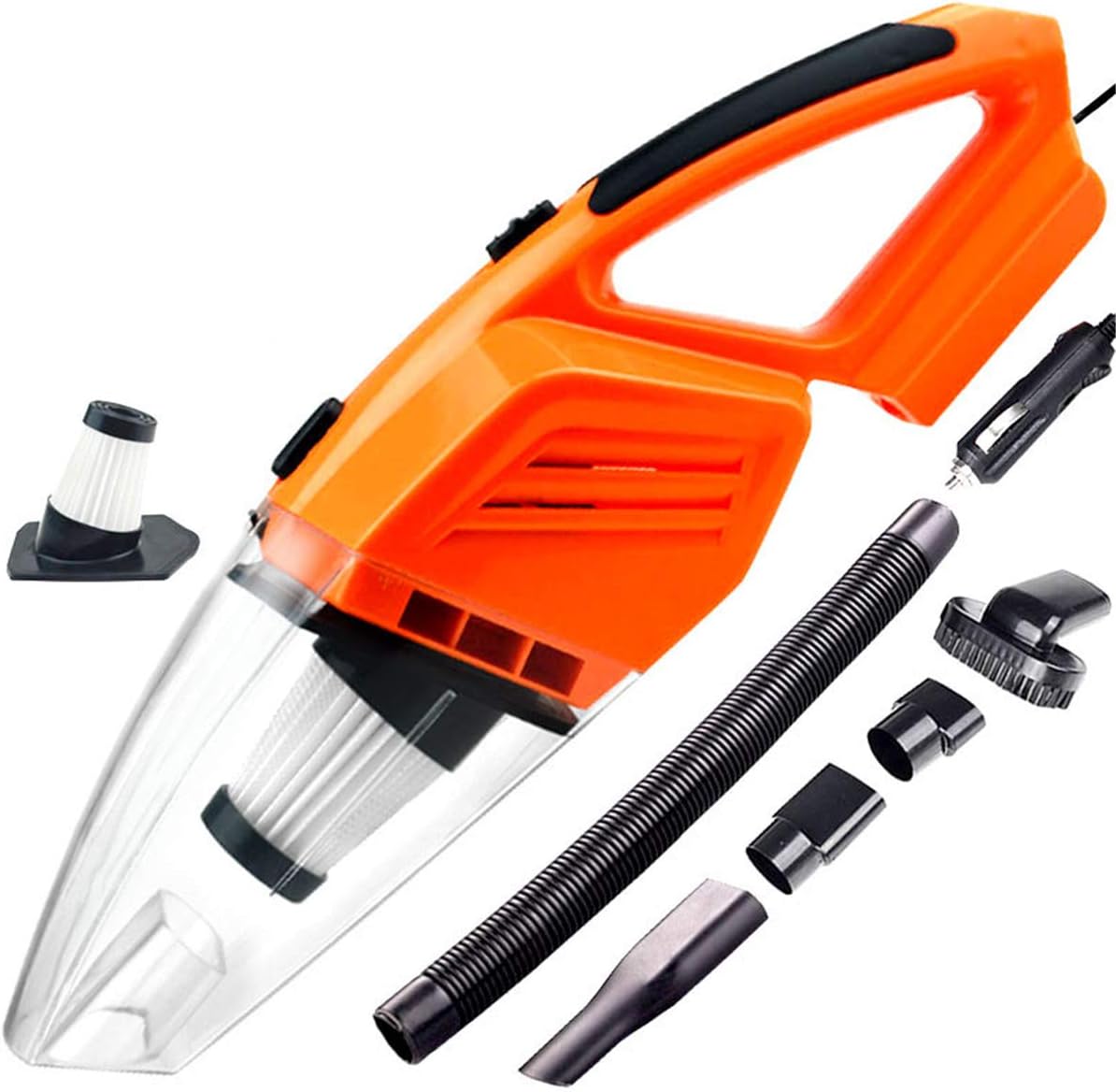 DingD Car Vacuum Cleaner, Car Handheld Vacuum Cleaner Mini Vacuum Cleaner for Car Aspirateur 5Kpa Powerful Vaccum Cleaners Auto,Orange