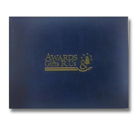Amazon Com Customizable Padded Blue Certificate Holder