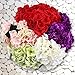 Green Artificial Hydrangea Silk Flowers 5 Heads SOLEDI Artificial Flower Arrangements Bunch Bridal Bouquet Wedding Bouquet for Home Garden Party Decoration Home Decor