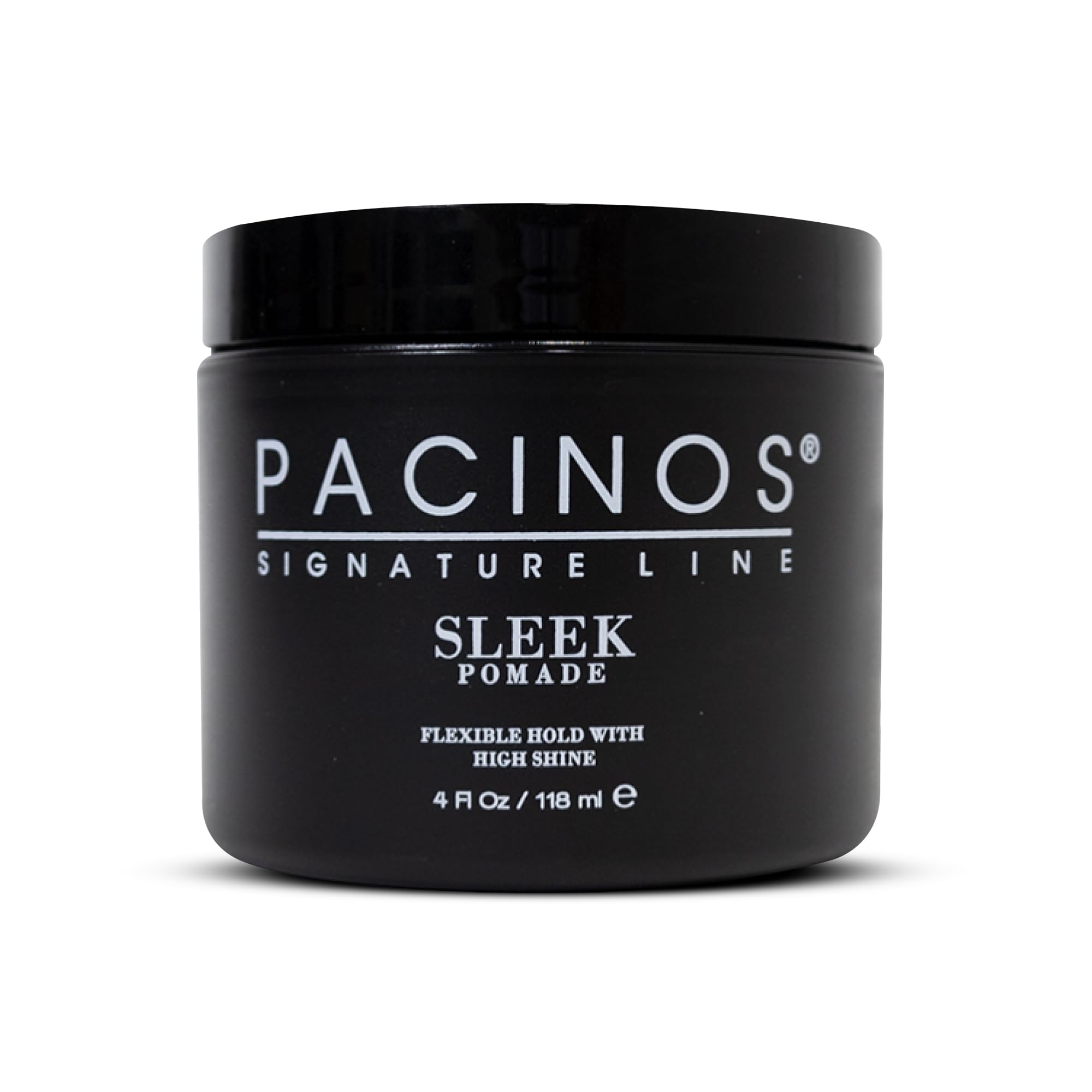 Pacinos Sleek Pomade - Extra Hold & Shine Finish - Long Lasting Definition - Water Soluble Formula - Easy To Apply & Wash Out - For All Hair Types - 118ml