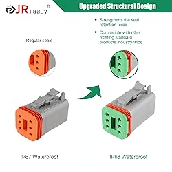 JRready DW5010 Deutsch Connector Kit, 2 3 4 6 8 12