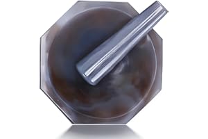 Agate Mortar and Pestle Set, Natural Agate Grinder, Mortar Grinding Tool, Inner Diameter 30-120mm, Outer Diameter 40-138mm, f