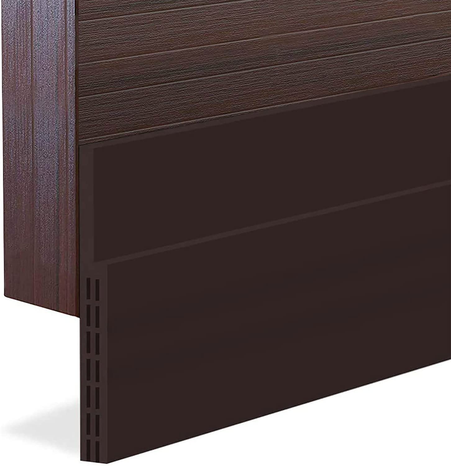 Hulameda [Upgraded] Large Gap Door Draft Stopper, 3-2/5"W Widened Door Sweep for Interior and Exterior Doors - Guard Against Drafts, Dust, Noise and Unwanted Animals| 3-2/5"W x 39"L, Brown