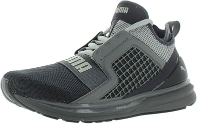 puma men black running shoes