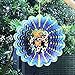 FONMY Wind Spinner Stainless Steel 3D Hanging Garden Decoration for Indoor Outdoor Multi Blue Color Twins Butterfly Metal Wind Spinners-12inch