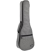 CLOUDMUSIC Ukulele Case Gig Bag, Soprano 21 Inch, Grey | Padded, Backpack