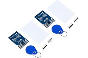 Podazz 2pcs RC522 RF IC Card Sensor Module + S50 Blank Card + Keychain for DIY