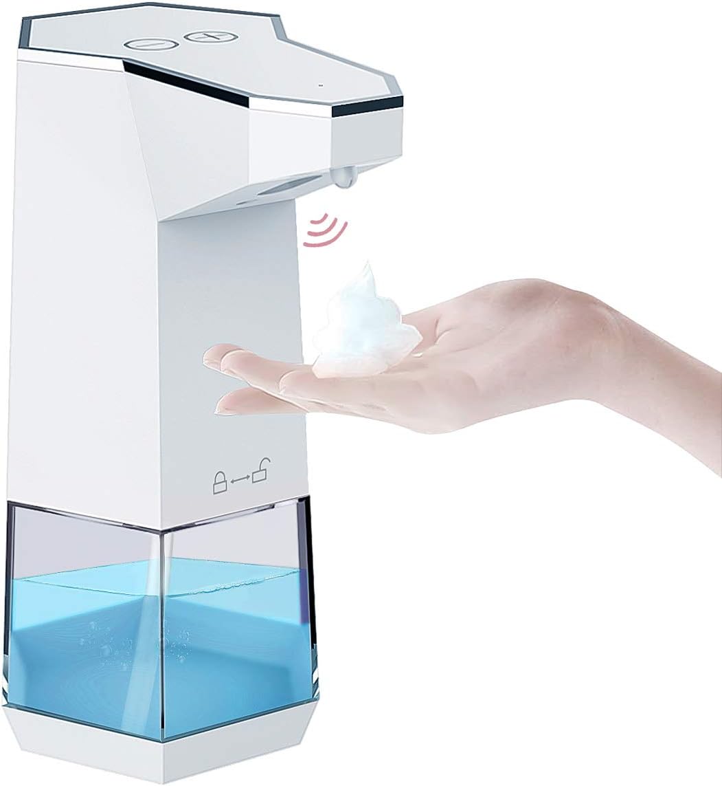 Ciaoed 12 oz /360 ml Automatic Foaming Soap Dispenser, Automatic Soap Dispenser Touchless - Infrared Motion Sensor Hands-Free Auto Foam Soap Dispenser,Upgraded Waterproof Body [Newest Version]