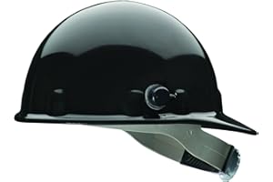 Fibre-Metal by Honeywell E2QRW11A000 Super Eight Ratchet Cap Style Hard Hat with Quick-Lok, Black, Medium