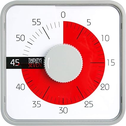 Amazon Co Jp カウントダウンタイマー 7 5インチ 60分 1時間ビジュアルタイマー 教室の教育ツール オフィス会議 機械式カウントダウンクロック 子供の試験時間管理 磁気グレー 産業 研究開発用品
