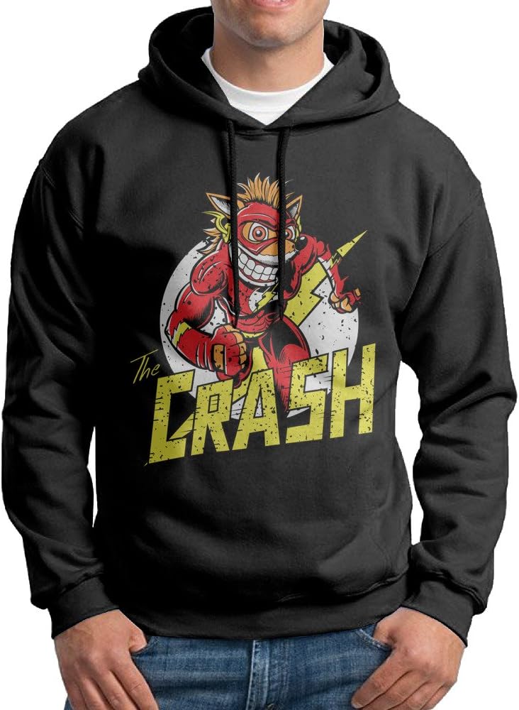 Mens Crash Bandicoot The Flash Hoodie Pullover