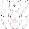 QYTOJQX Airpods Strap Magnetic Cord Anti-Lost Leash Sports String, 8 PCS Colorful Soft Silicone Earphone Lanyard, Compatible for Airpods Pro/3/2/1 (8Pcs)