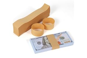 Germiwipe Money Bands (500 Pack Blank Kraft), Currency Bands,Self Adhesive Currency Straps,Bill Wrappers Cash Bands, CB-K500, 7.56x1.14inch