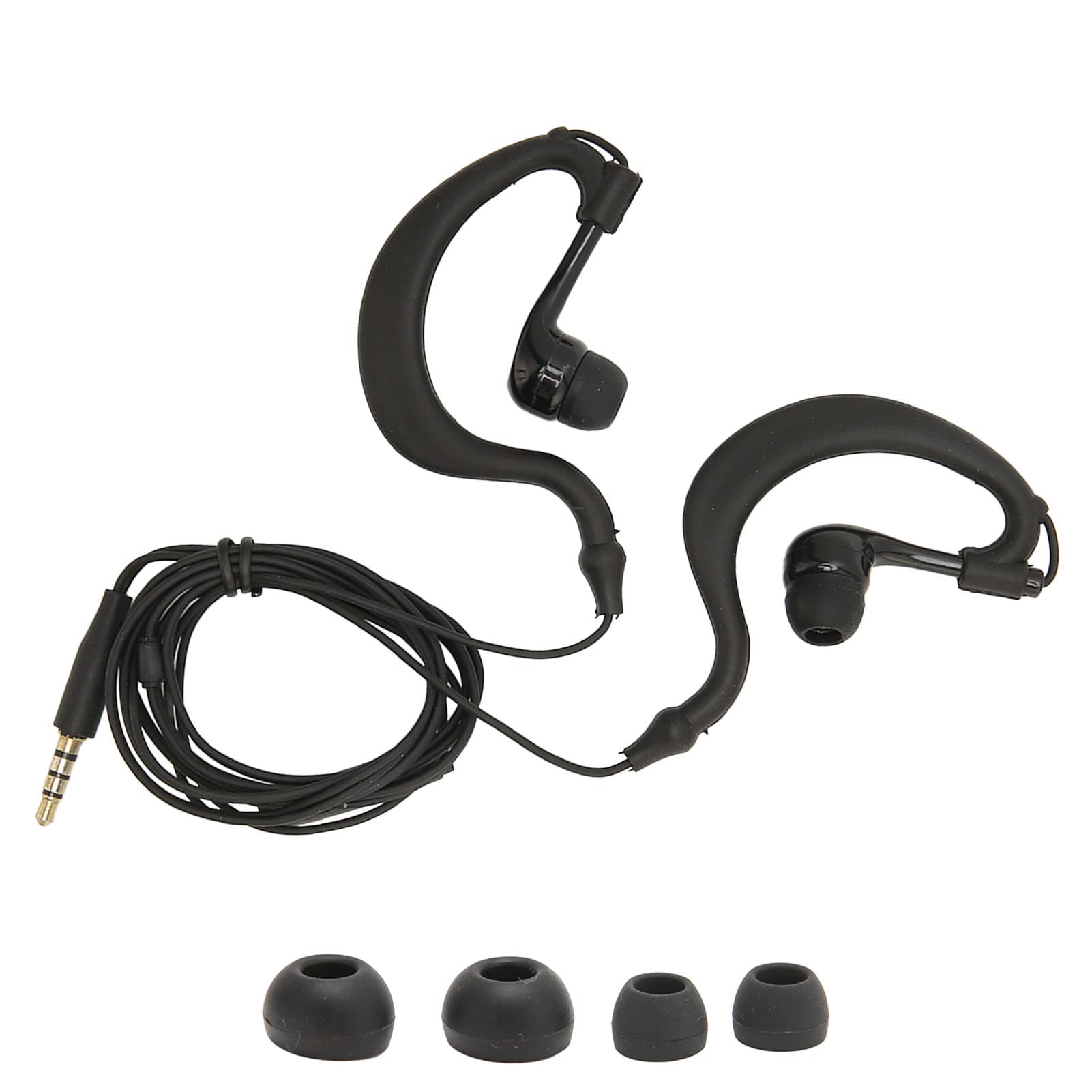 Topiky 3.5Mm Over Ear Ear Buds, Running Water Proof Wired Earbuds Noise Canceling Music Sport Earbuds, Plug And Play Comfortable Wired Sports Earbuds with Mic And Ear Cover