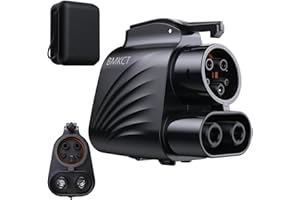 BMKCT NACS to CCS1 Adapter, 2025 Upgraded 500A/1000V DC 250KW for Tesla Supercharger Adapter for Ford Mustang Mach-E/F-150 Lightning, Rivian, GM, Volvo and Polestar EVs