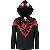 Marvel Miles Morales Spider-Man Boys Zip Up Hooded Sweatshirt for Toddlers and Big Kids