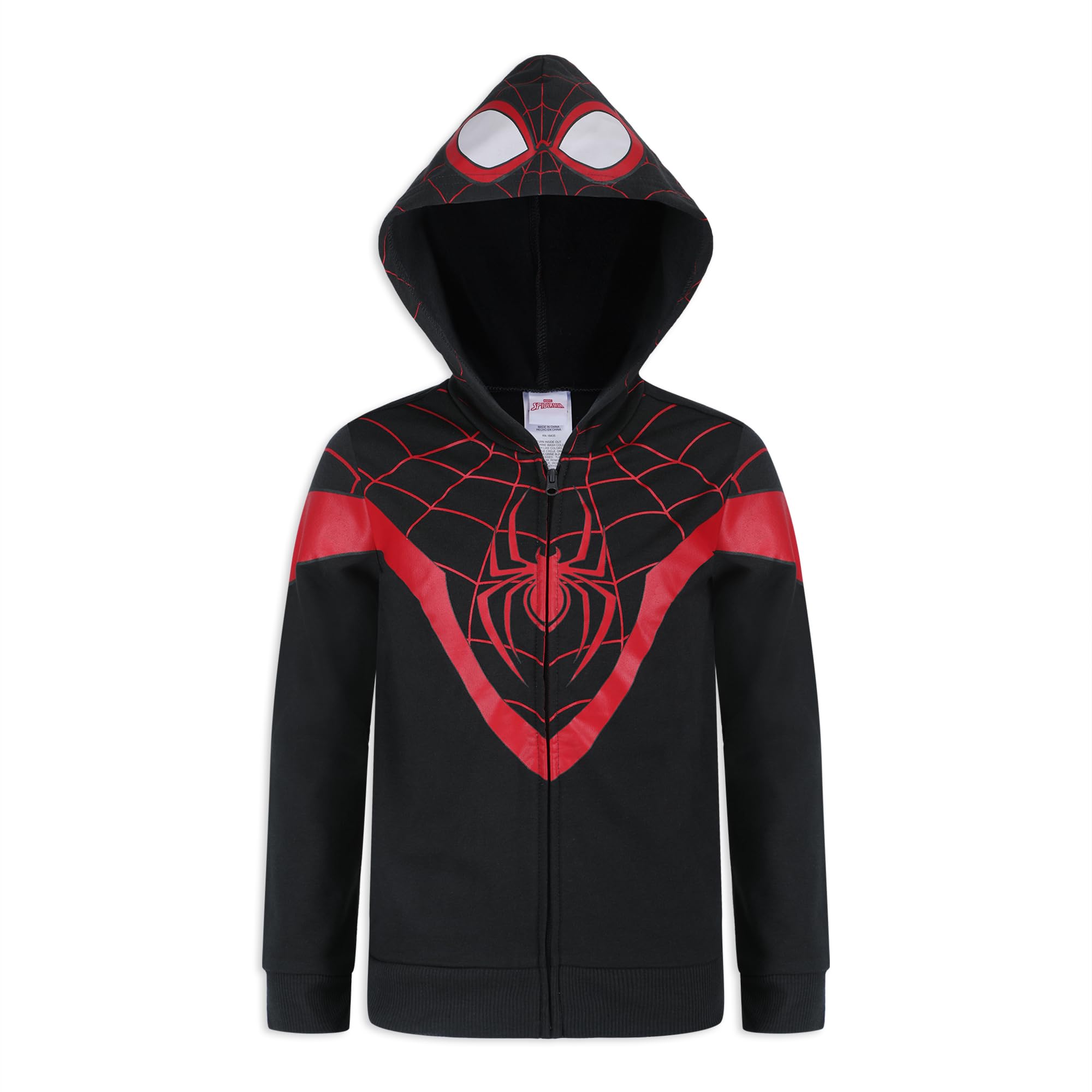 Photo 1 of Marvel Miles Morales Spider-Man Boys Zip Up Hooded Sweatshirt for Toddlers and Big Kids Black Size Unknown