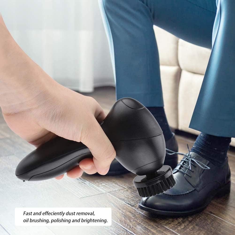 Wolfgo Shoes Cleaning Brushes-Portable Electric Shoe Polisher Machine Cleaning Brushes for Leather Bags Car Seat Maintenance
