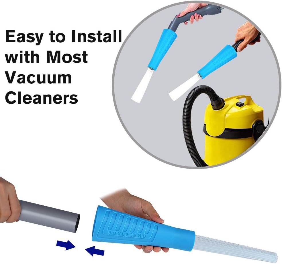 PetOde Universal Dusty Brush Vacuum Attachment Dust Cleaning Sweeper Vacuum Duster Attachment with Universal Adapter Flexible Tiny Tubes Dust Daddy -