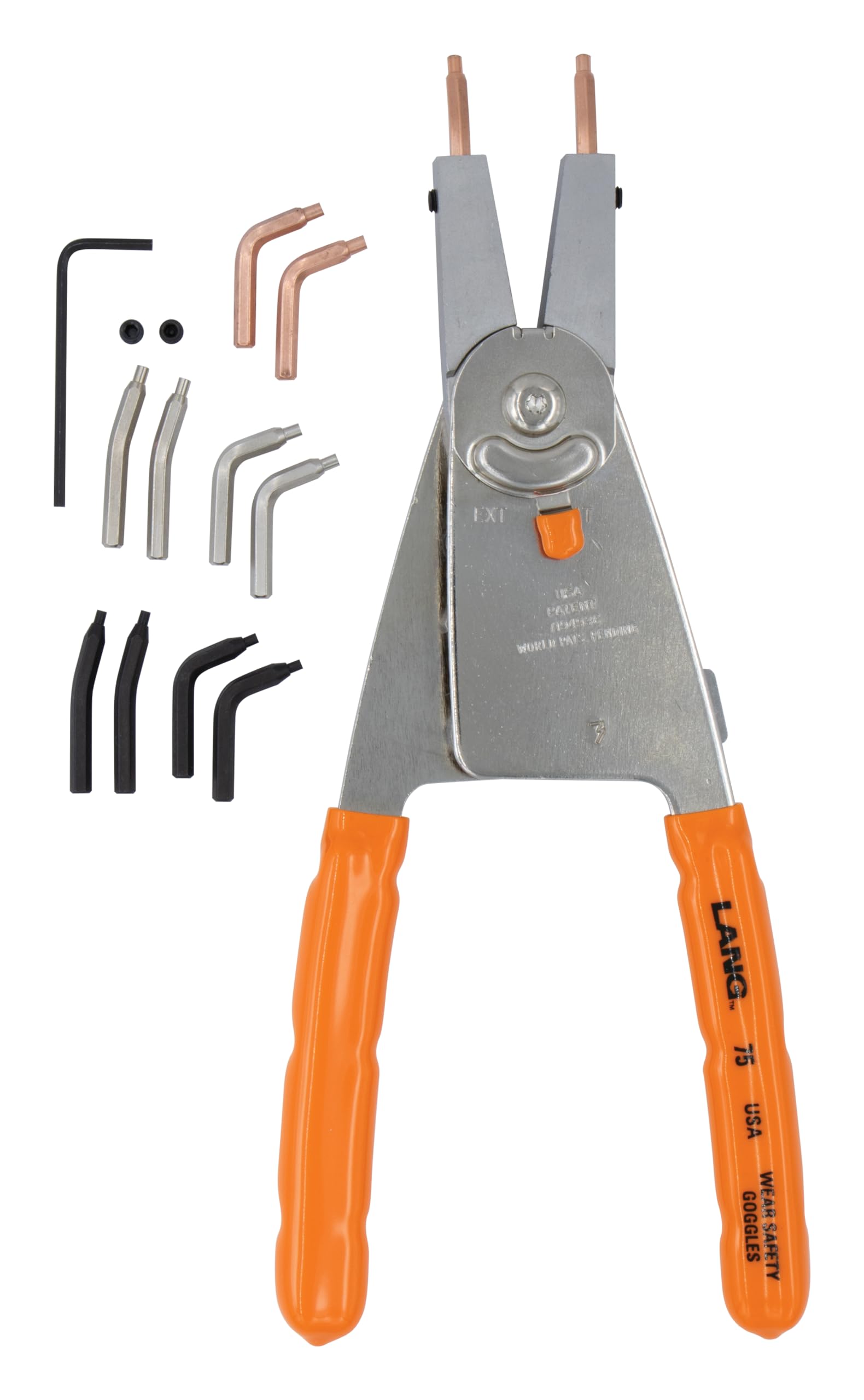 Lang 75 Quick Switch Pliers with Automatic Ratchet Lock and Tip Kit