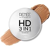 RENEE PRO HD 3 In 1 Compact - Sable 9 Gm, Works As Concealer, Foundation & Powder, SPF 20, Matte Finish, High Coverage, Ultralight & Silky Smooth Finish, Enriched With Vitamin E, C & Aloe Vera