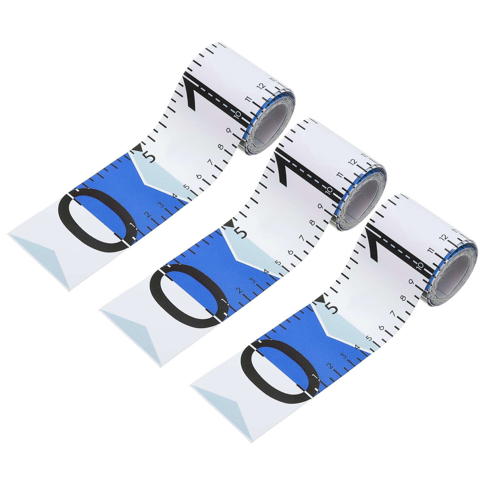 PATIKIL Fish Ruler, 3 Pack 53 Inch Fish Measuring Tape Waterproof for Fishing Boat Kayak Workbench, Blue
