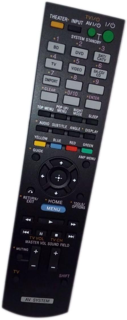 Generic Replacement Remote Control Fit for HT-CT150 SS-MCT100 STR-KS360S SA-WCT100 for Sony AV Home Theater System