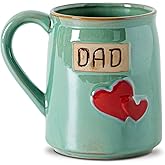 GABROC Dad Ceramic Coffee Mug 20 oz Handmade Gift Mug with Heart Design | Handcrafted ceramic mug with engraved Dad detail and heart design, perfect for coffee, tea and meaningful gifting.