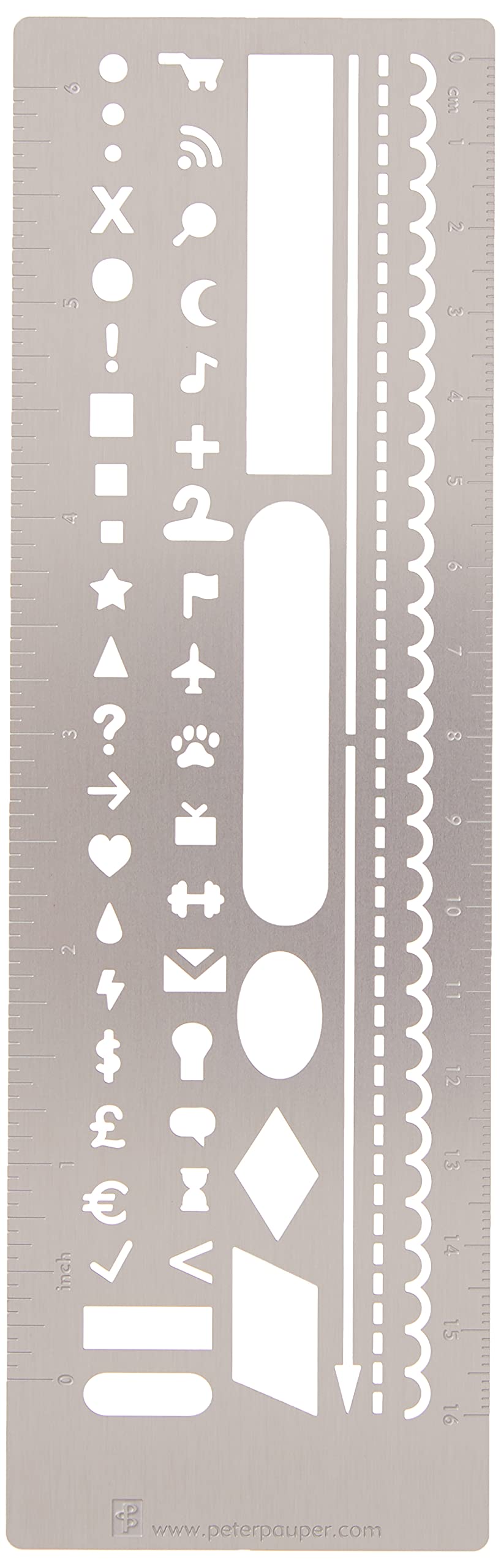 Metal Stencil Bookmark For Bullet Journals Amazon Co Uk Peter Pauper Press Inc Books