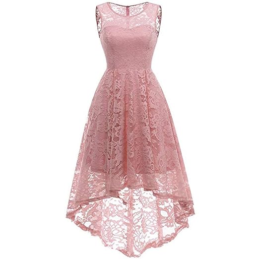 Yooshen Kleider Damen Sommer Elegant Ärmelloses Partykleider Casual Abend Party Prom Kleid Knielang Ballkleid Festlich Hochze