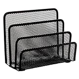 Home-X Black Mesh Letter Holder